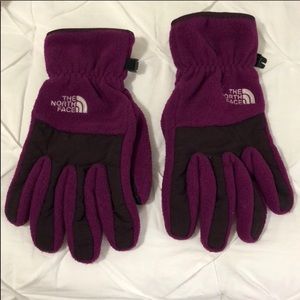 Magenta colored gloves